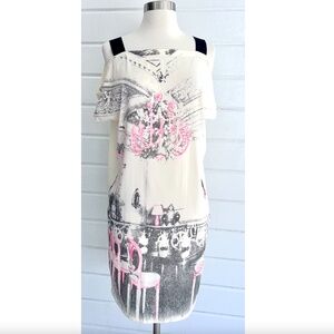 COP. COPINE PARIS  Illustrated Graphic Art-To-Wear Shift Dress - 36/ U.S. 4